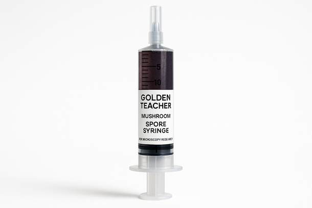 golden teacher mushroom spore syringe